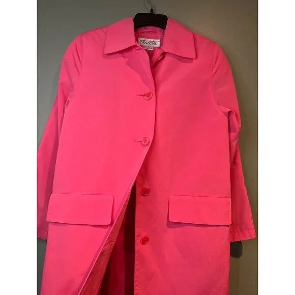 Panache Pink Coat Women’s M Knee Length Barbiecore Coquette Cottagecore office - Picture 6 of 10